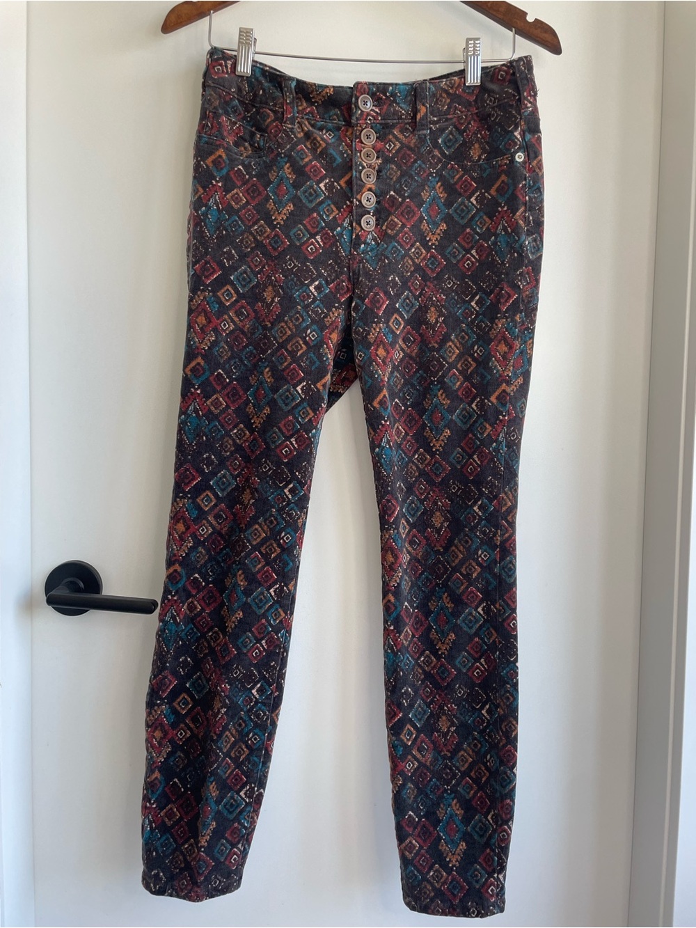 Anthropologie cotton high rise skinny pants size 29